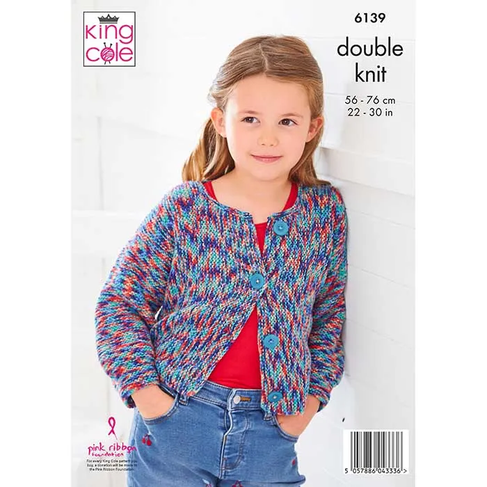 king-cole-patterns-6139-strickanleitung-pullunder-cardigan-barett-jitterbug image 1