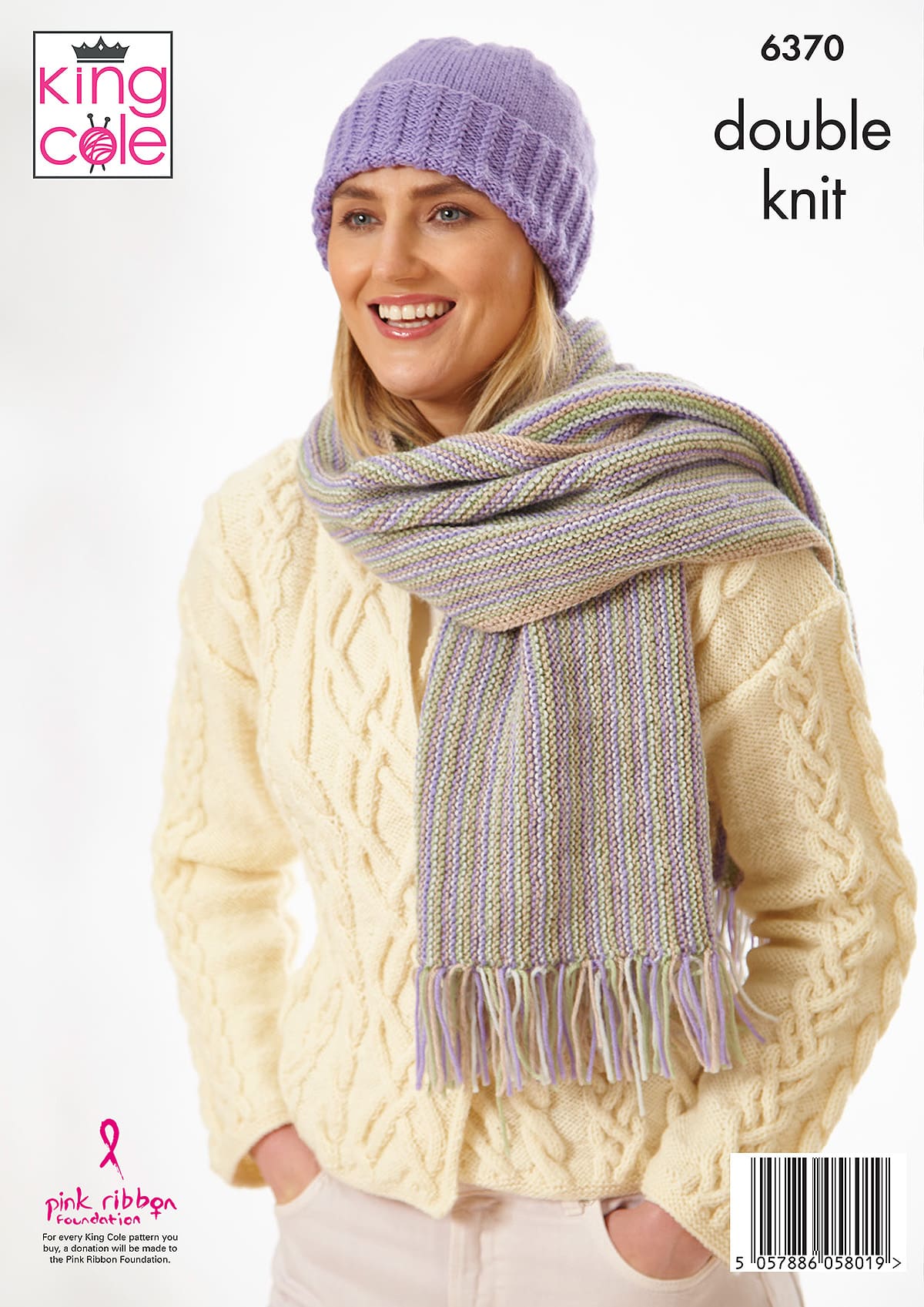 king-cole-6370-m-tzen-strickanleitung-merino-blend-dk-schal-set image 2