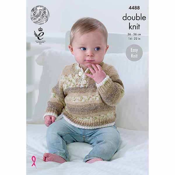 king-cole-4488-baby-pullover-strickanleitung-drifter-baby-dk image 1