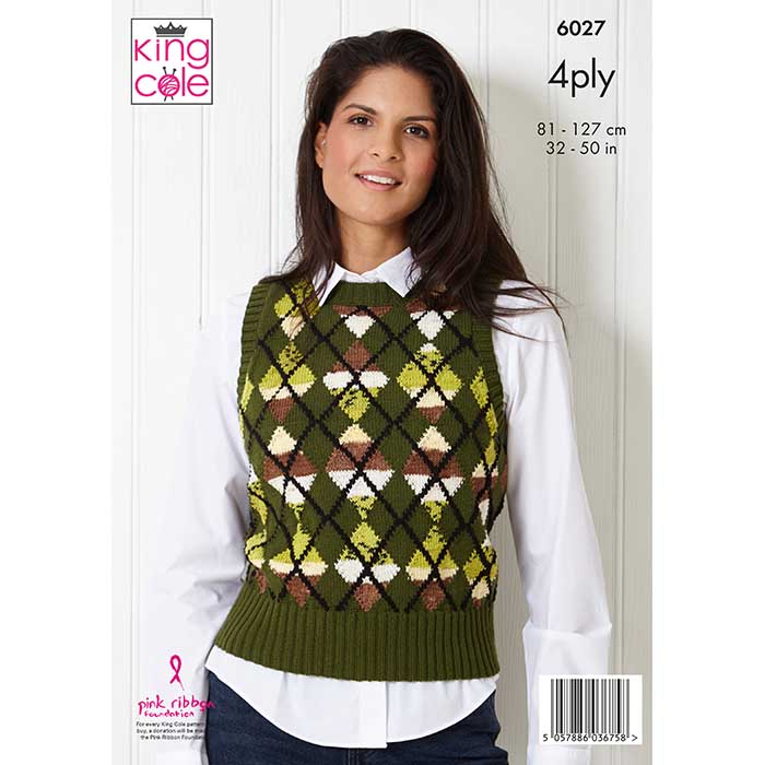 king-cole-6027-slipover-strickanleitung-footsie-4ply image 2