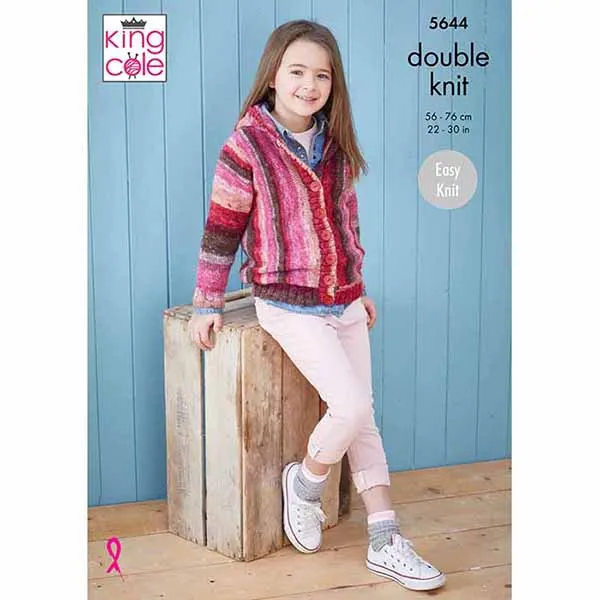 king-cole-patterns-5644-strickanleitung-hoodie-cardigan-bramble-dk image 1