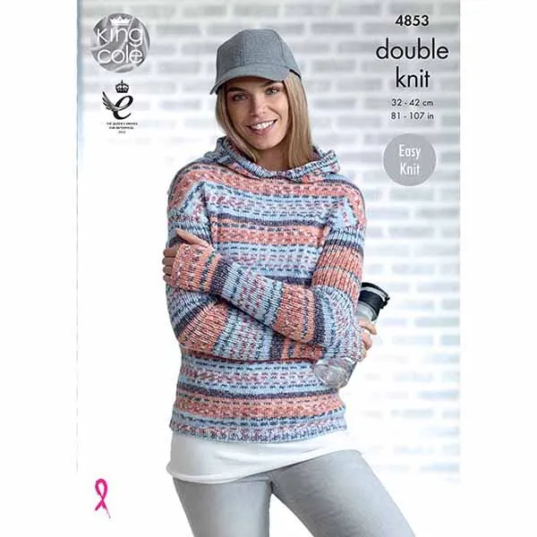 king-cole-patterns-4853-strickanleitung-hoodie-drifter-dk image 1
