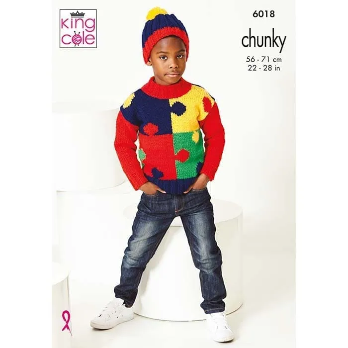 king-cole-6018-strickanleitung-jigsaw-pullover-chunky image 1
